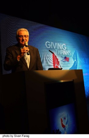 Shiki Shani CEO of Lockheed Israel speaks after receiving the Award